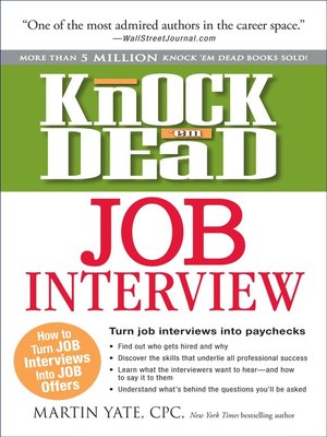 cover image of Knock 'em Dead Job Interview